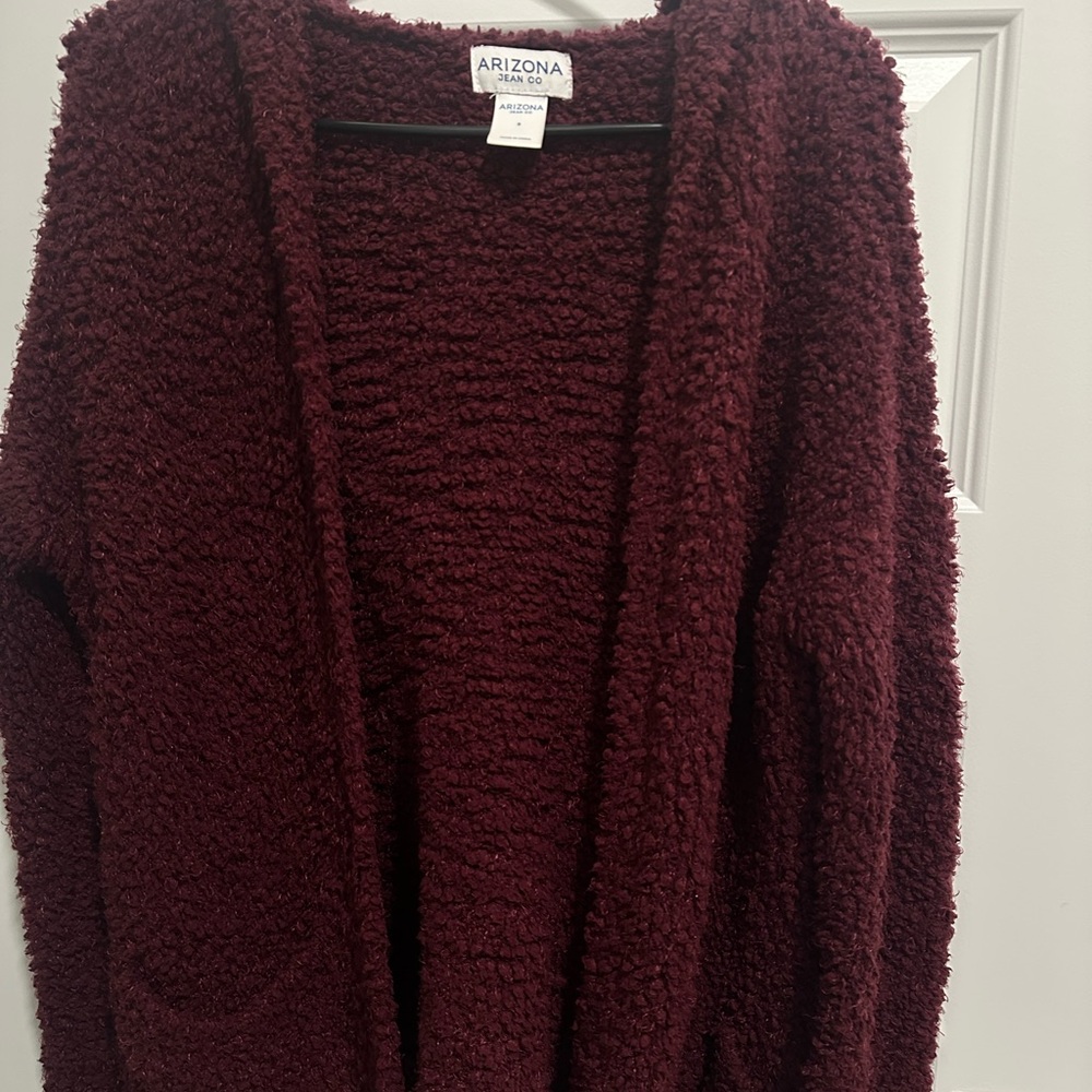 Arizona Jean Company Women's Deep Red Cardigan